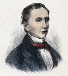 Sir Isaac Pitman (1813-1897) portréja, a gyorsírás (stenográfia) angol feltalálója