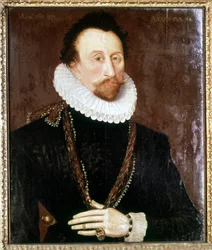 Sir John Hawkins (Hawkyns) (1532-1595), angol admirális portréja.
