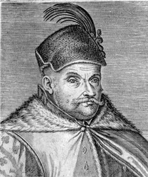 I. Báthori István (1533-1586), erdélyi fejedelem és lengyel király arcképe. századi metszet