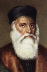 Vasco de Gama portugál navigátor portréja.