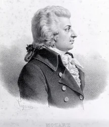 Wolfgang Amadeus Mozart (1756 - 1791) portréja.