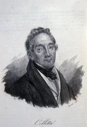 Pietro Colletta (1775-1831) olasz hazafi és történész portréja, metszet a XIX.