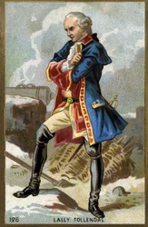 Thomas Arthur márki, de Tollendal báró, Lally grófja (1702-1766), ír származású francia tábornok portréja. A 19. század végének kromolitográfiája.