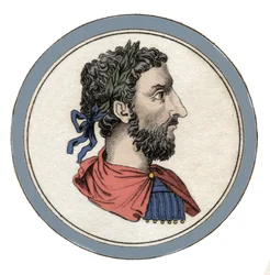 Marc Aurele római császár portréja (Caesar Marcus Aurelius Antoninus Augustus) (121-180)