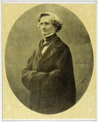 Hector Berlioz (1803-1869) zeneszerző portréja 1858-ban.
