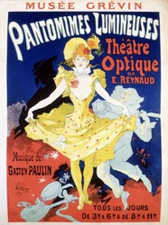 A Reynaud Optikai Színház „Pantomimes Lumineuses” napi látványának plakátja