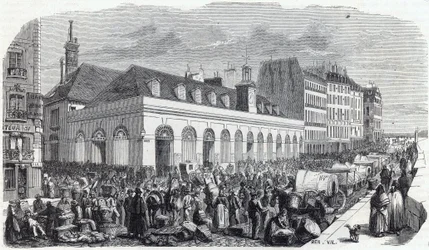 Quai des Augustins: Völgy séta – Edmond Texier metszet „Tableau-de-Parisban”