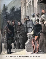 Viktória királynő Grasse-ban, Franciaországban 1891 áprilisában