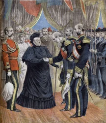 Viktória királynő érkezése Cherbourgba 1897-ben