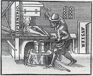Az 1600-ban készült mű „De Magnete, Magneticisque Corporibus, et de Magno Magnete Tellure” (vagy Magnetism and Magnetic Bodies, and Great Magnet of the Earth) metszetének reprodukciója, William Gilbert (vagy William Gylberde)