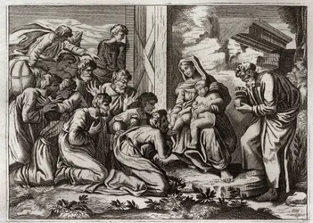 Royaumont Biblia, Újszövetség: A bölcsek imádása.