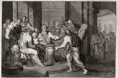 Royaumont Biblia, Újszövetség: Jézus Krisztus körülmetélése. Illusztráció 1811-ből.