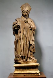 Szent Hubert az eveque faszobrászatban