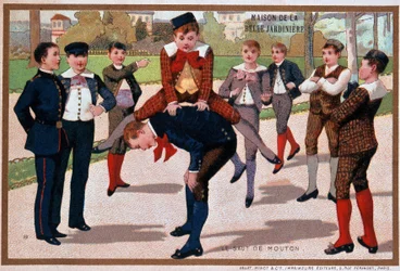 Birkaugrós játék, bolti hirdetés „A szép kertész”, 1895. v