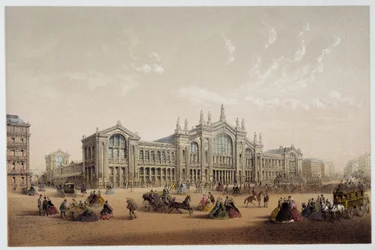 A Gare du Nord - lith. 19. század.