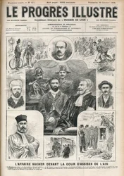 Joseph Vacher „Pásztorgyilkos” (1869-1898) ügye az ain-i esküdtszék előtt - A „Le Progressif-Illustré” október 30-i címlapja