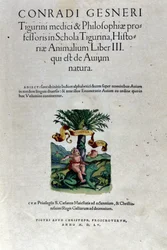 Conrad Gesner (1516 - 1565), Tiguri Historia Animalium harmadik kötetének előlapja