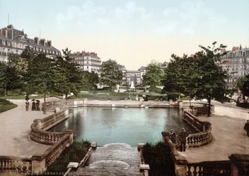 Kilátás Dijonra: négyzet alakú és négyzet alakú Darcy. Photochrome v. 1890.