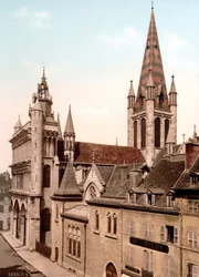 Kilátás a dijoni Notre Dame-templomra. Photochrome v. 1890.