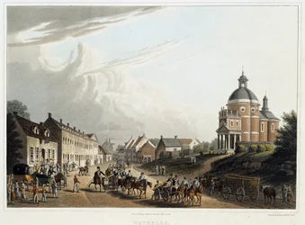 Waterloo: francia ágyúk konvoja elölről vissza, július 24