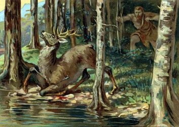 Hercules művei : Herkules és az őzike, 20. század eleje (kromo)
