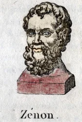 Zenon de Cition (v. 335 - v. 264 BC), görög filozófus. 1822-es metszet.