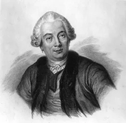 Claude Bourgelat portréja 1712-1779. A világ első állatorvosi iskolájának alapítója. századi metszet.