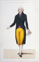Jean Marie Roland de La Platière francia politikus (1734-1793) portréja, 1830-as metszet.