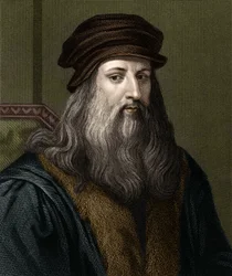 Leonardo da Vinci (1452-1519) olasz festő portréja.