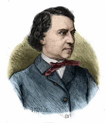 Louis Blanc francia politikus és történész (1811-1882) portréja.