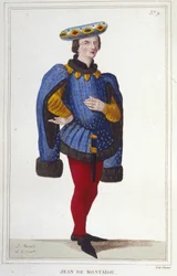 vagy Jean de Montaigu portréja. francia államférfi (1349-1409). Pénzügyfelügyelő 1388. 1830. évi metszet