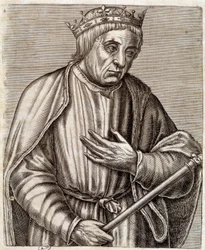 III. Nagy Kázmér lengyel király portréja. 1310-1370. századi metszet.