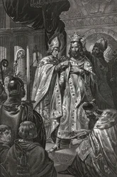 Boulogne-i Balduin, azaz I. Balduin (kb. 1065-1118), Jeruzsálem királyának koronázása 1100 karácsonyán