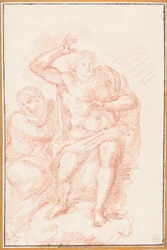 Rajz, Krisztus és Mária az utolsó ítéletről, 1759-70 körül.