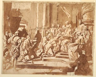 Rajz, XI. Kelemen felavatja unokahúgát apácának, 1700 körül.
