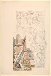 Rajz, mennyezeti terv, 1750-1800