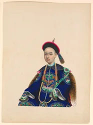 Miniatúra, ülő férfi portréja, 1820-60 körül
