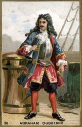 Ábrahám, Duquesne márki (1610-1688), francia tengerész. 19. századi kromolitográfia.