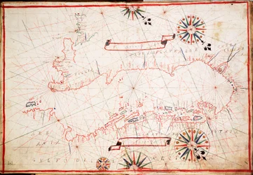 Adriai-tengeri térkép, 1620 körül (pergamen)