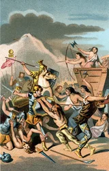Aix-i csata: Cimbrek és teutonok inváziója ie 110-től 102-ig A teutonokat Caius Marius, a bölcs, római konzul legyőzte.
