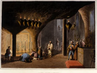 Betlehem (Ciszjordánia): A Születés barlangja. 19. század.