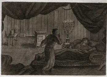 Royaumont Bibliája, Ószövetség: Sámuel Helit adja. Anna (Hanna) a kis Sámuelt az Úrnak szentelte, és Heli főpapnak adta. Sámuel, aki meghallja az úr hangját, ahogy az éjszaka közepén hívja, azt hiszi, hogy ez az ő mentora, a c.