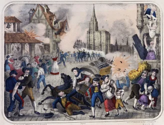 Strasbourg bombázása a poroszok által. 1870