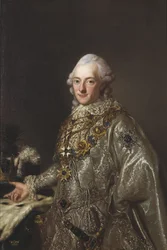 Charles XIII roi de Suede – XIII. Károly svéd király (1748-1818) portréja, Anonymous. Olajfestmény. Mérete: 117x78 cm. Nemzeti Múzeum Stockholm