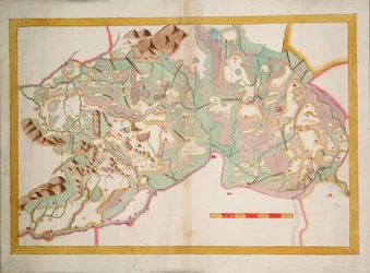 Leix és Offaly, Írország térképe, 1590 körül (papír, vászon)
