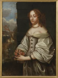 Eleonore Catherine de Deux Ponts Cleebourg, Svédország hercegnője és Hesse Eschwege Landgravine - Eleonora Katalin nádor grófnő portréja Zweibrueckenről (1626-1692), Hesse-Eschwege Landgravine, Anonymous. Olajfestmény. Mérete: 105x77 cm.