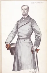 Paul Deroulede (1846-1914), francia író és a Boulangisme politikus, a Hazafiak Ligáját alapító metszet.