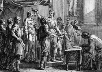 A Clovis által 508-ban újradolgozott Salique-törvény megalkotása. Lényegében a tulajdonra és a személyre vonatkozó eljárások problémáival foglalkozik, illetve a csak férfiakra átruházható földek öröklési jogával. Ezen a záradékon volt, ami