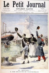 Búcsút madagaszkári katonáinktól: a francia expedíció indulása Madagaszkárra – a „Le Petité Journal” 1895.04.28-i számában