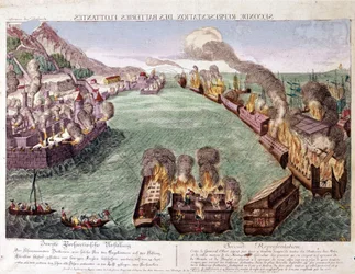 Gibraltár nagy ostroma 1779-1783 (metszet)
